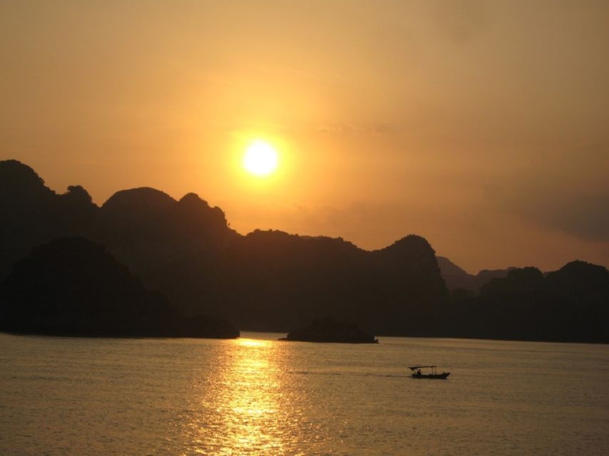 2-Day: Hanoi - Ninh Binh - Halong Bay Luxury Cruise - Sunset party on the boat: red wine, fruit, and a slower pace