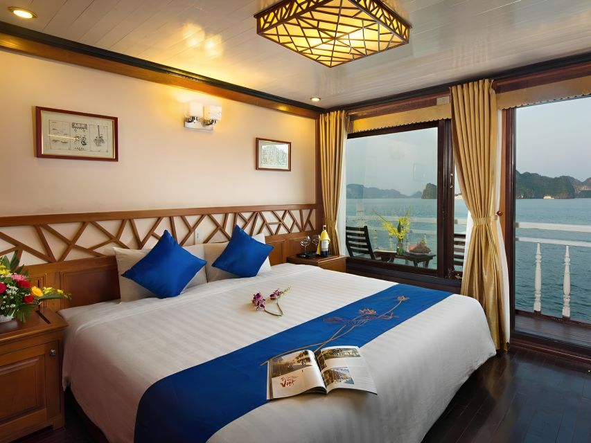 2-Day Royal Palace Ha Long Bay & Ti Top Island Cruise - Sunset party on the upper deck, chef dinner, and onboard fun