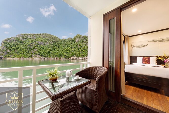 2D1N Ha Long Bay by Calypso Cruise, Caves, Meals, Transfer - Velar of the Seas: your private cabin, plus the ship’s hangout spots