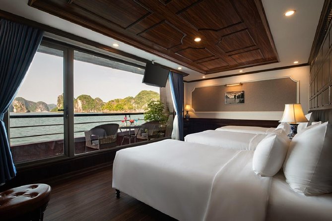 Doris Cruise 5 star cruise 2 days visiting Halong Bay Lan Ha Bay private balcony - Leaving Doris Cruise at 11:45: Smooth Ending Back to Hanoi