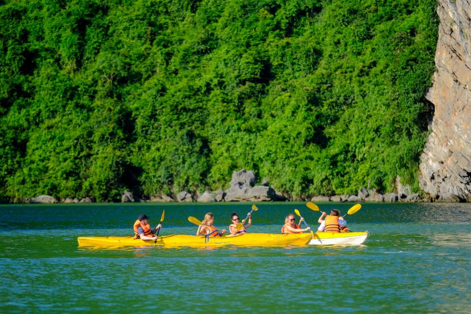 From Hanoi: 2-Day Halong Sapphire Cruise with Balcony Cabin - Dark & Bright Cave morning: Tai Chi, local rowing, and kayaking time