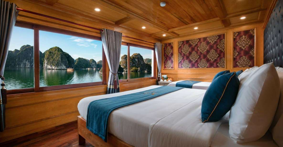 From Hanoi: Ha Long & Lan Ha Bay 2-Day Cruise with Meals - Sunset sundeck, spring rolls, and happy hour