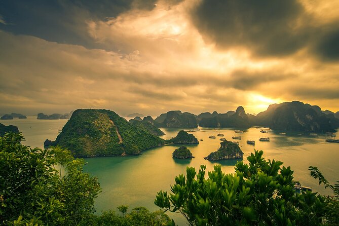 Ha Long Bay Cruise Day Tour-Cave, Kayaking,Ti top island & Lunch - Tuan Chau and the onboard setup: lunch, timing, and the sunset vibe