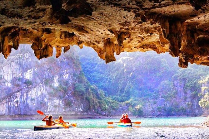 Halong Bay Day Tour By Diamond Era Cruise,Titop,Sung Sot & kayak - Hang Luon kayaking or bamboo boat: the lagoon part you’ll remember
