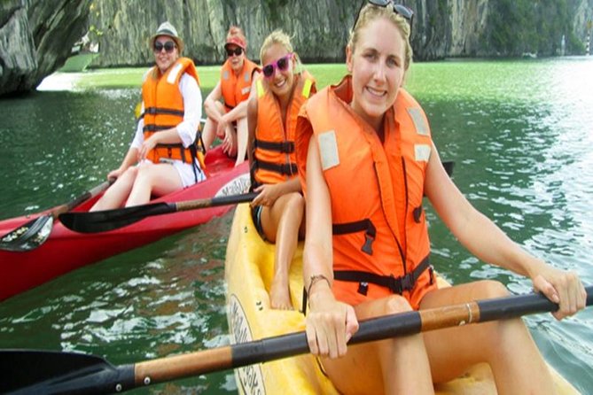 Halong Bay Full-Day with 6 Hour Cruise Kayaking, Swimming, Lunch - Luon Cave at 2:45pm: kayaking vs bamboo boat choices