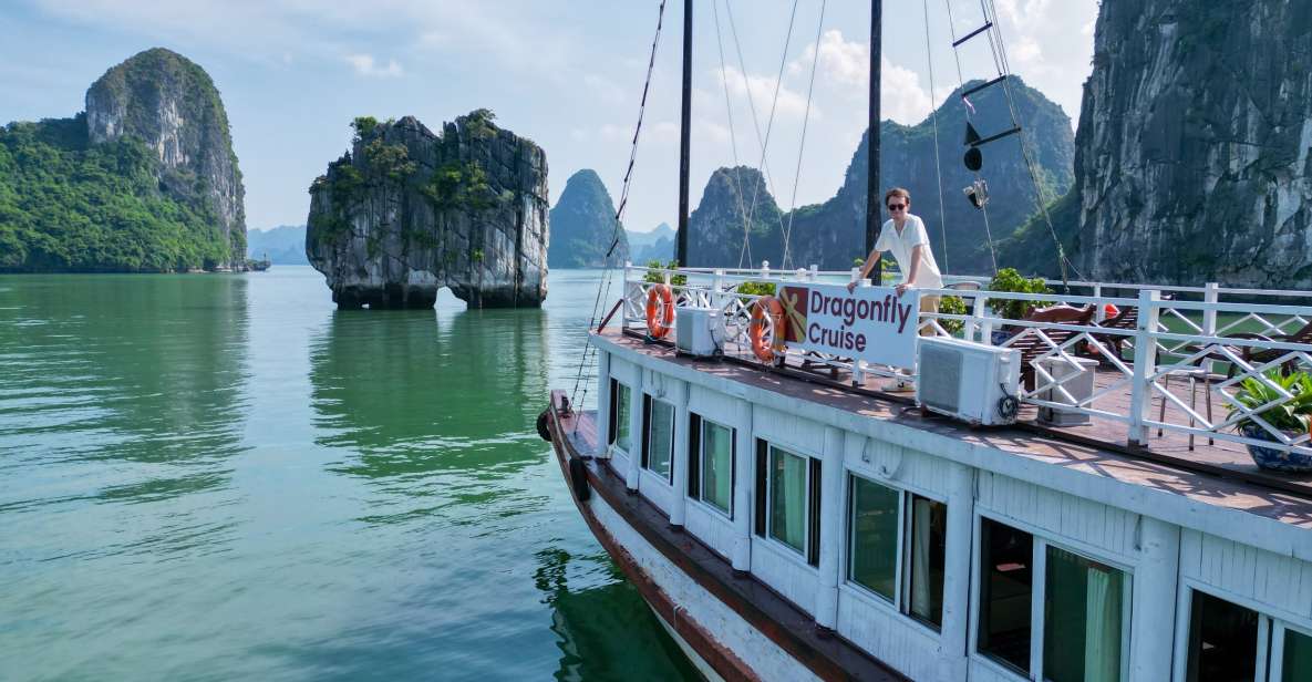 Hanoi: Islands & Caves Ha Long Cruise with Lunch & Kayaking - On the Deluxe Dragonfly Cruise: sundeck time and steady sightseeing