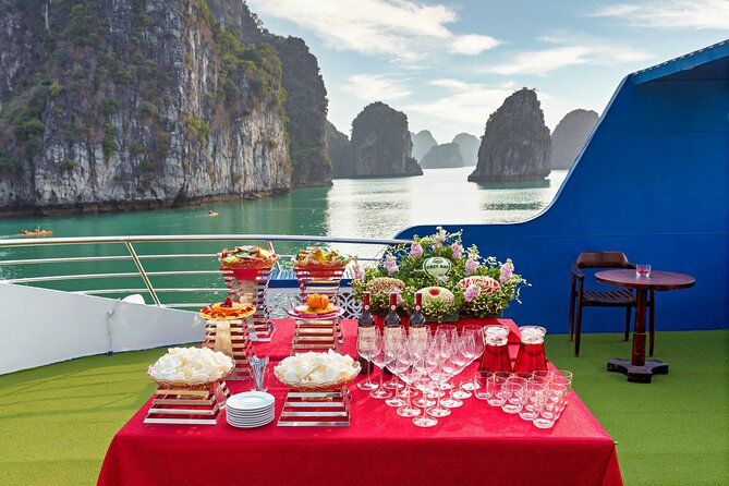 Sea Lion Luxury 5-Star Halong Day Cruise,Buffet Lunch,Shuttle Bus - Kayaking Around Hang Luon Cave: Active Bay Time